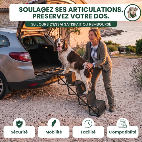 Escalier Pliable d'accès Voiture pour Chien