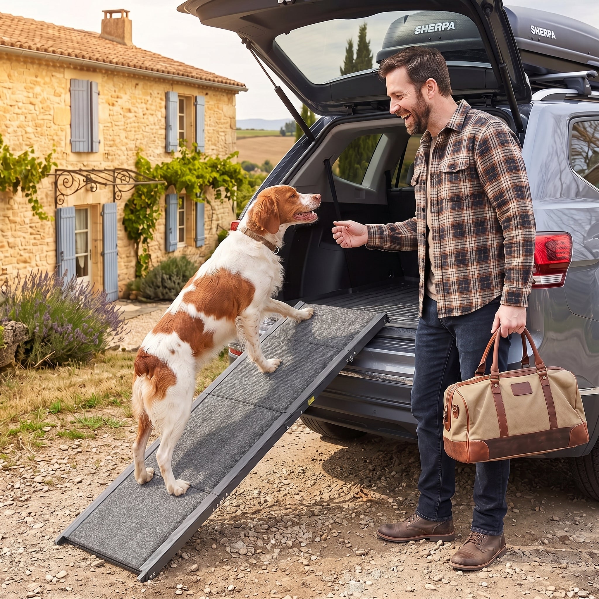 Rampe d'Accès Voiture Pliable pour Chien