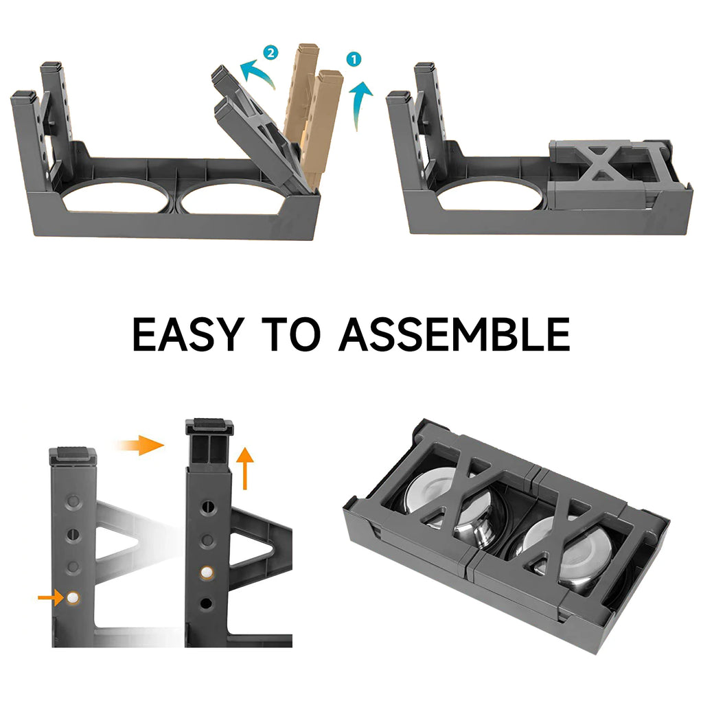 Gamelle Surélevée Réglable Orthopédique en Inox - Pattoune Senior™
